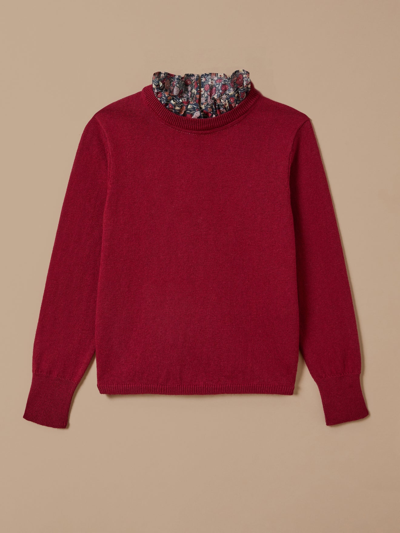 Mädchenpullover mit Kragen aus Liberty®-Stoff