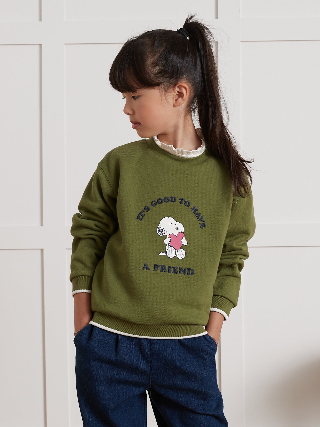 Kinder-Sweatshirt Cyrillus X PEANUTS™ – Snoopy Kollektion