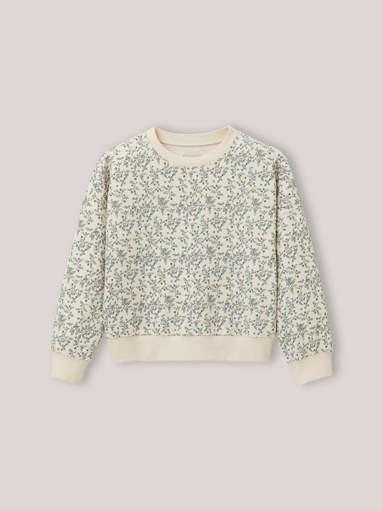 Mädchen-Sweatshirt mit Druckmuster « Olivia » – Bio-Baumwolle