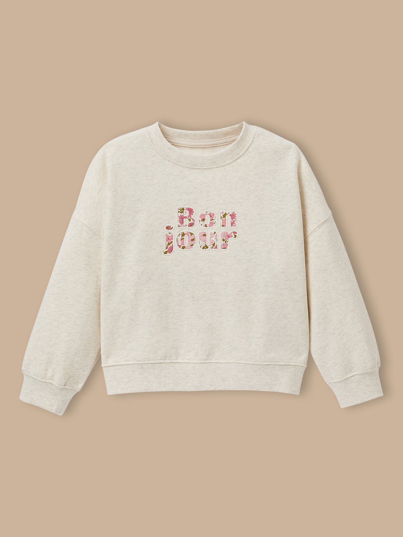 Mädchen-Sweatshirt mit Schriftzug – Bio-Baumwolle