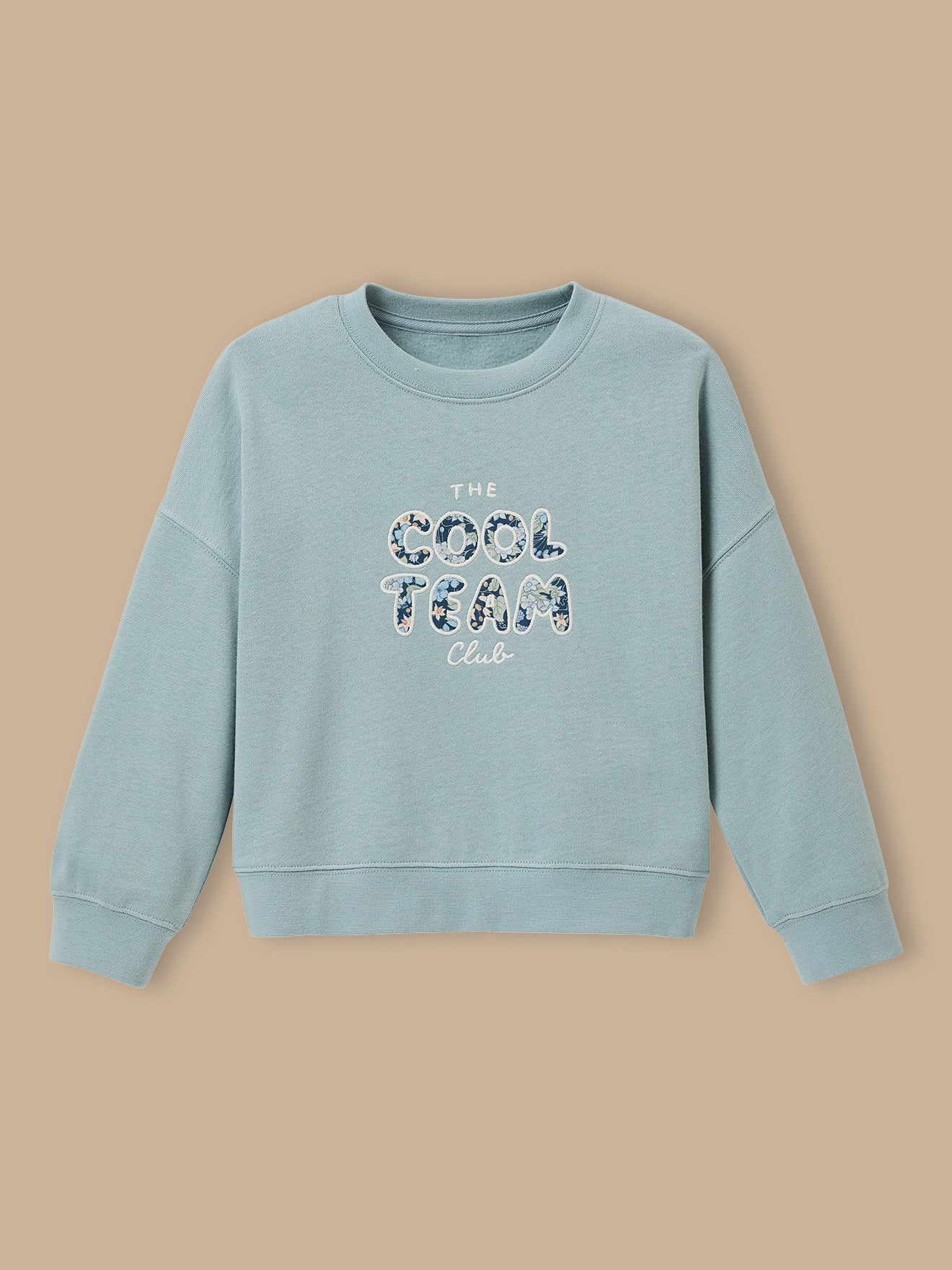 Mädchen-Sweatshirt « Cool Team », aus Liberty®-Stoff, Bio-Baumwolle
