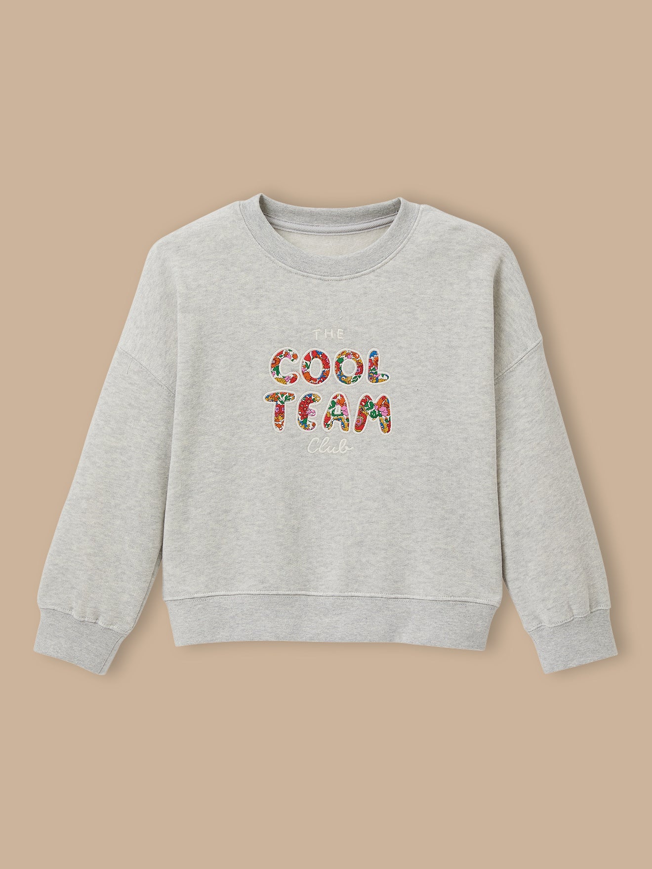 Mädchen-Sweatshirt « Cool Team », aus Liberty®-Stoff, Bio-Baumwolle