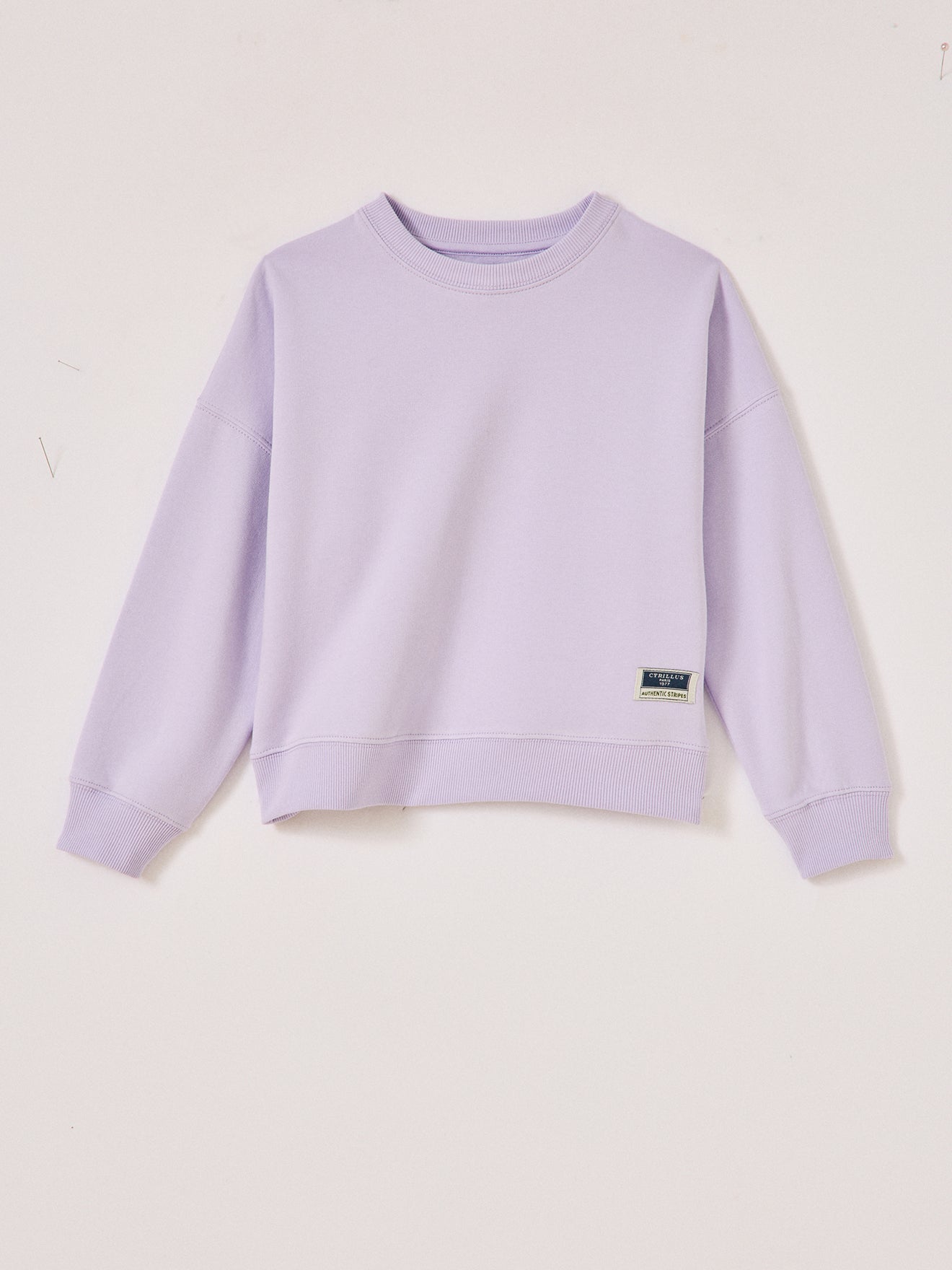 Mädchen-Sweatshirt, einfarbig – Bio-Baumwolle