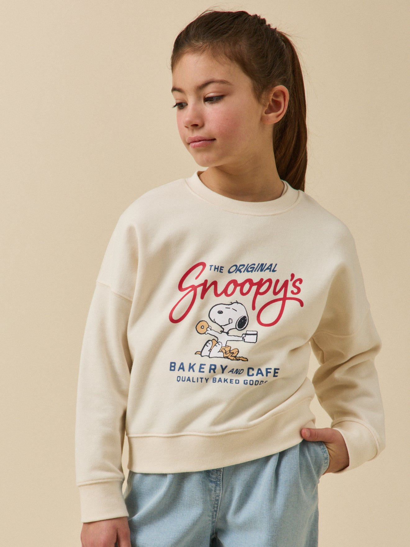 Kinder-Sweatshirt Cyrillus x PEANUTS(TM) – Snoopy Kollektion