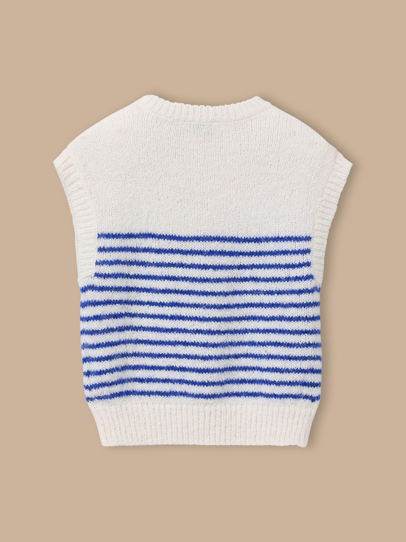 Mädchenpullover mit Streifen, ärmellos