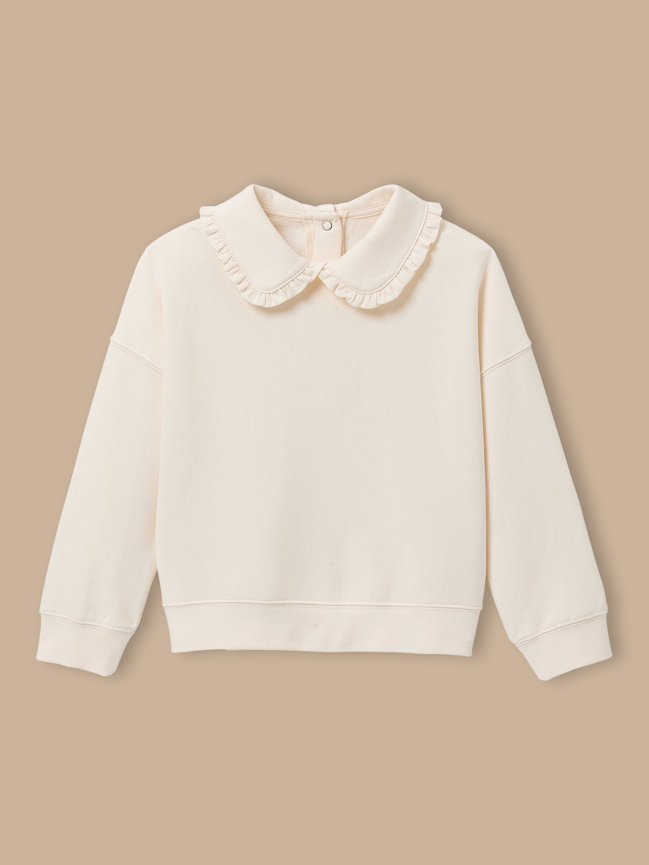 Mädchen-Sweatshirt mit Volantkragen