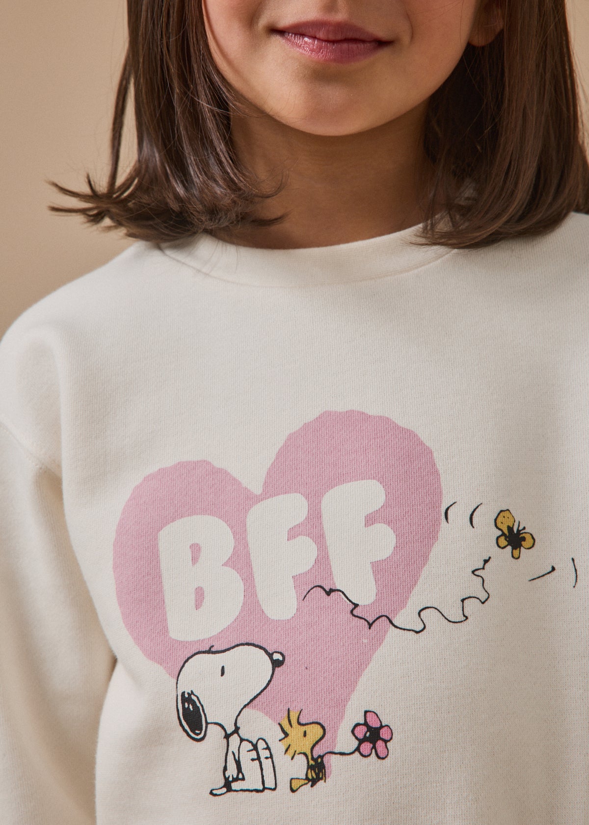 Kinder-Sweatshirt Cyrillus X PEANUTS™ – Kollektion « Snoopy »