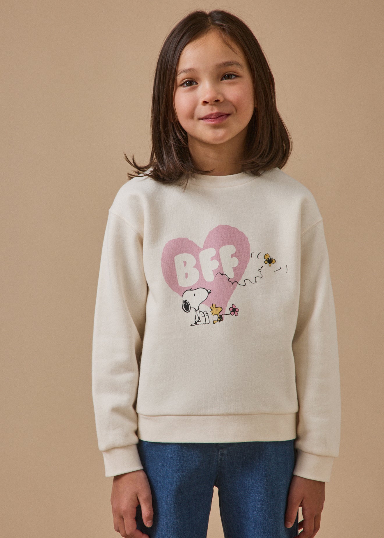 Kinder-Sweatshirt Cyrillus X PEANUTS™ – Kollektion « Snoopy »