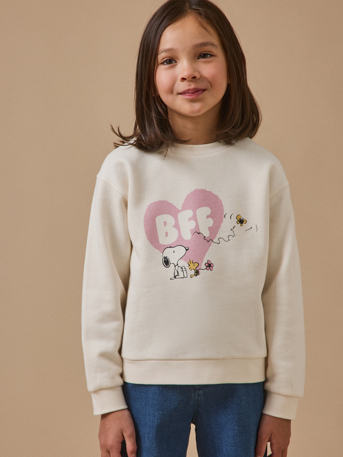 Kinder-Sweatshirt Cyrillus X PEANUTS™ – Kollektion « Snoopy »