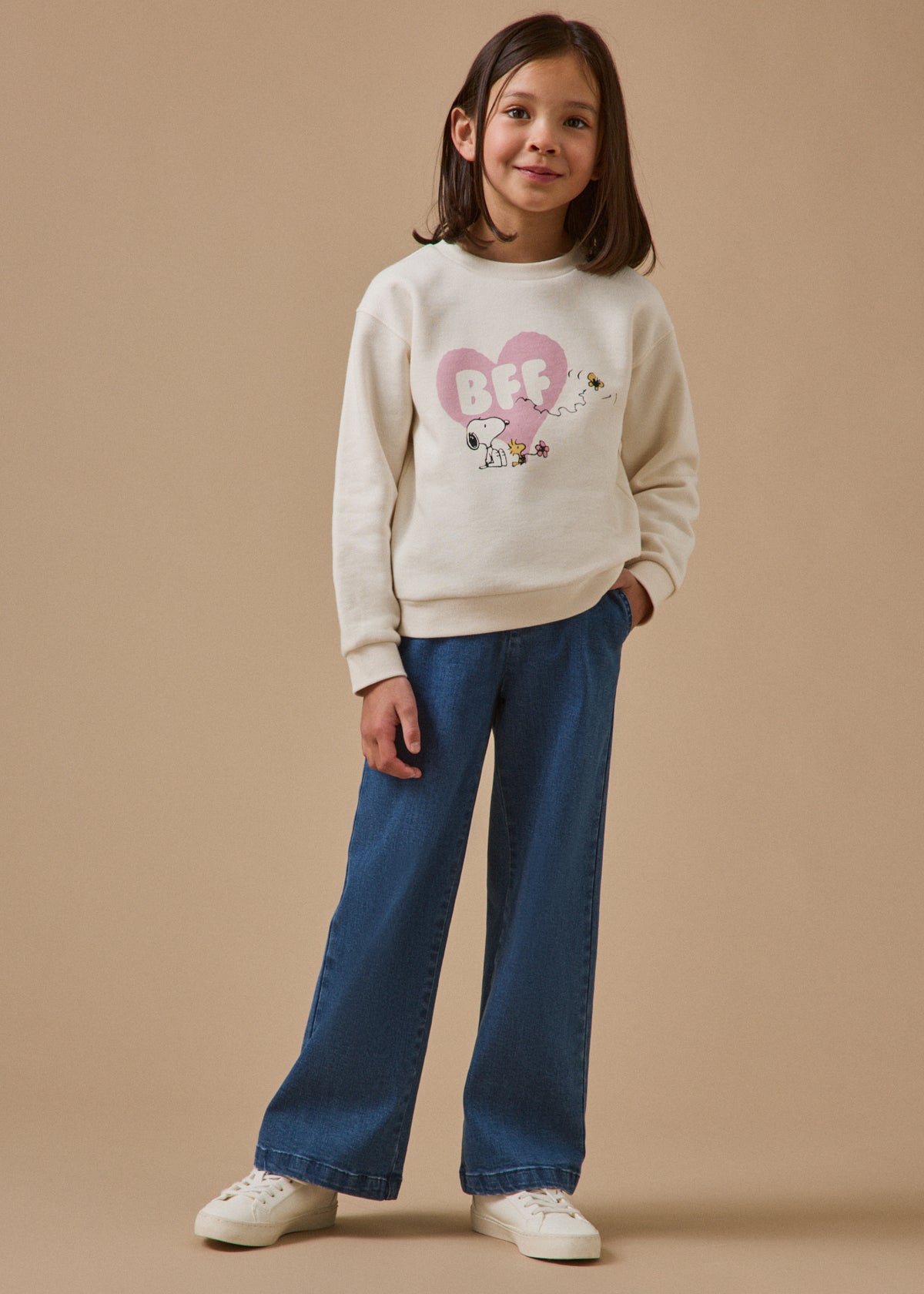 Kinder-Sweatshirt Cyrillus X PEANUTS™ – Kollektion « Snoopy »