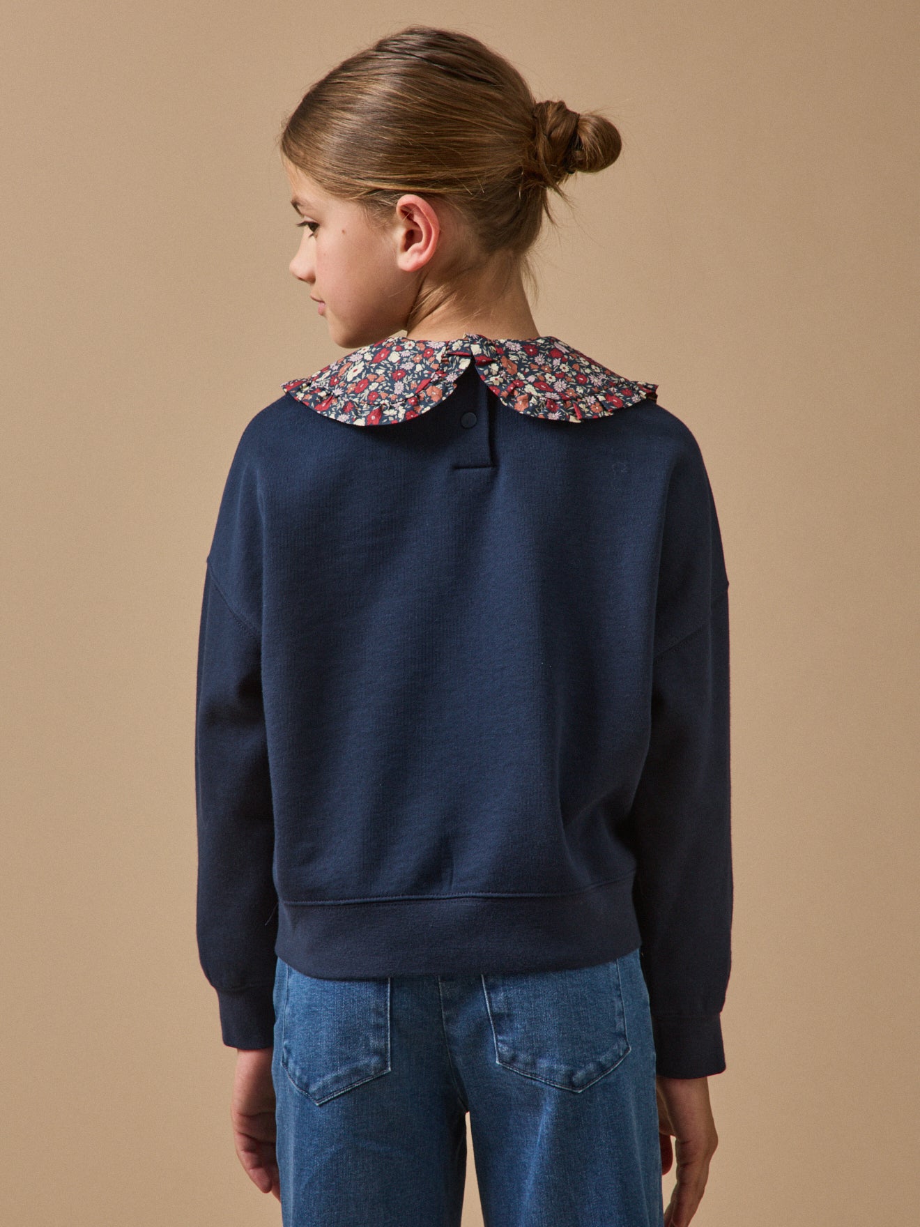 Mädchen-Sweatshirt mit Liberty®-Kragen