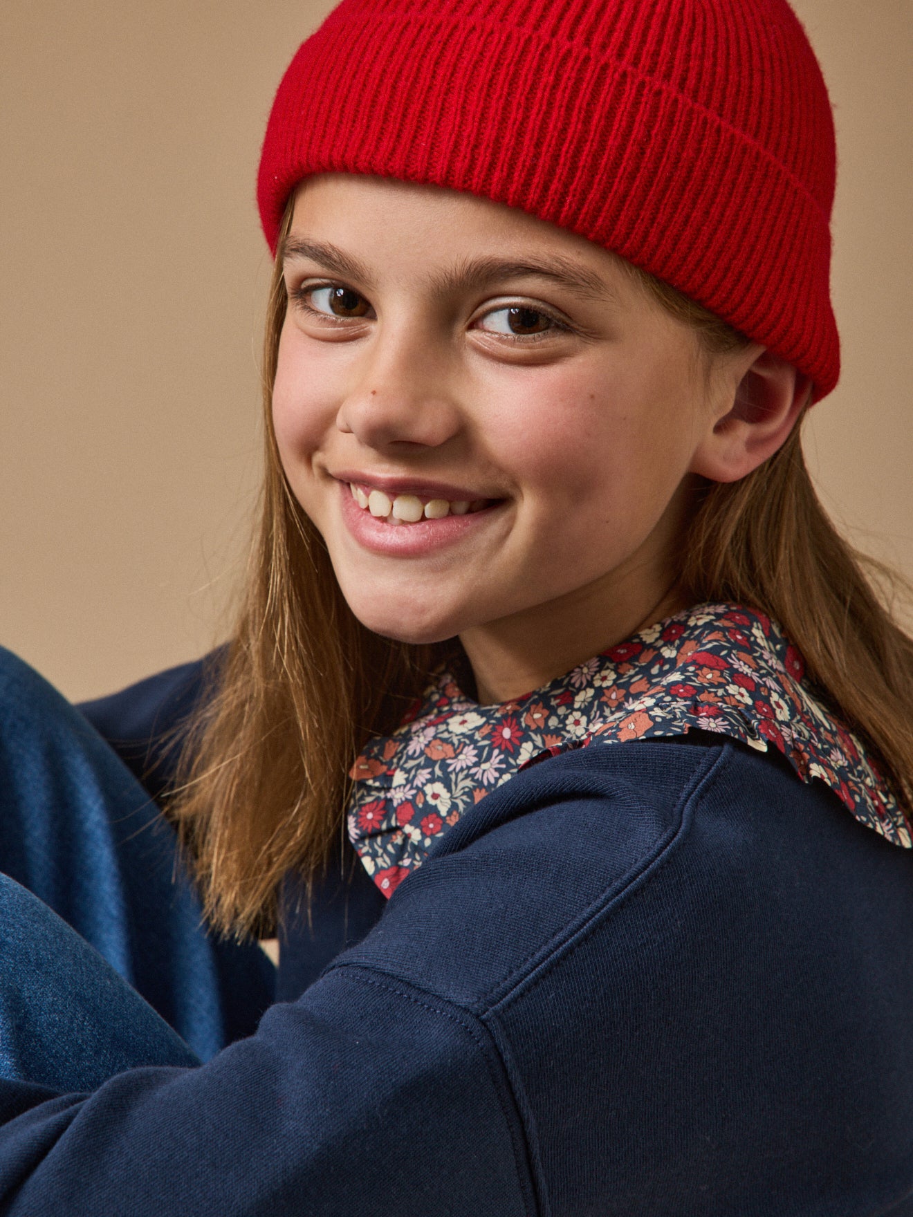 Mädchen-Sweatshirt mit Liberty®-Kragen