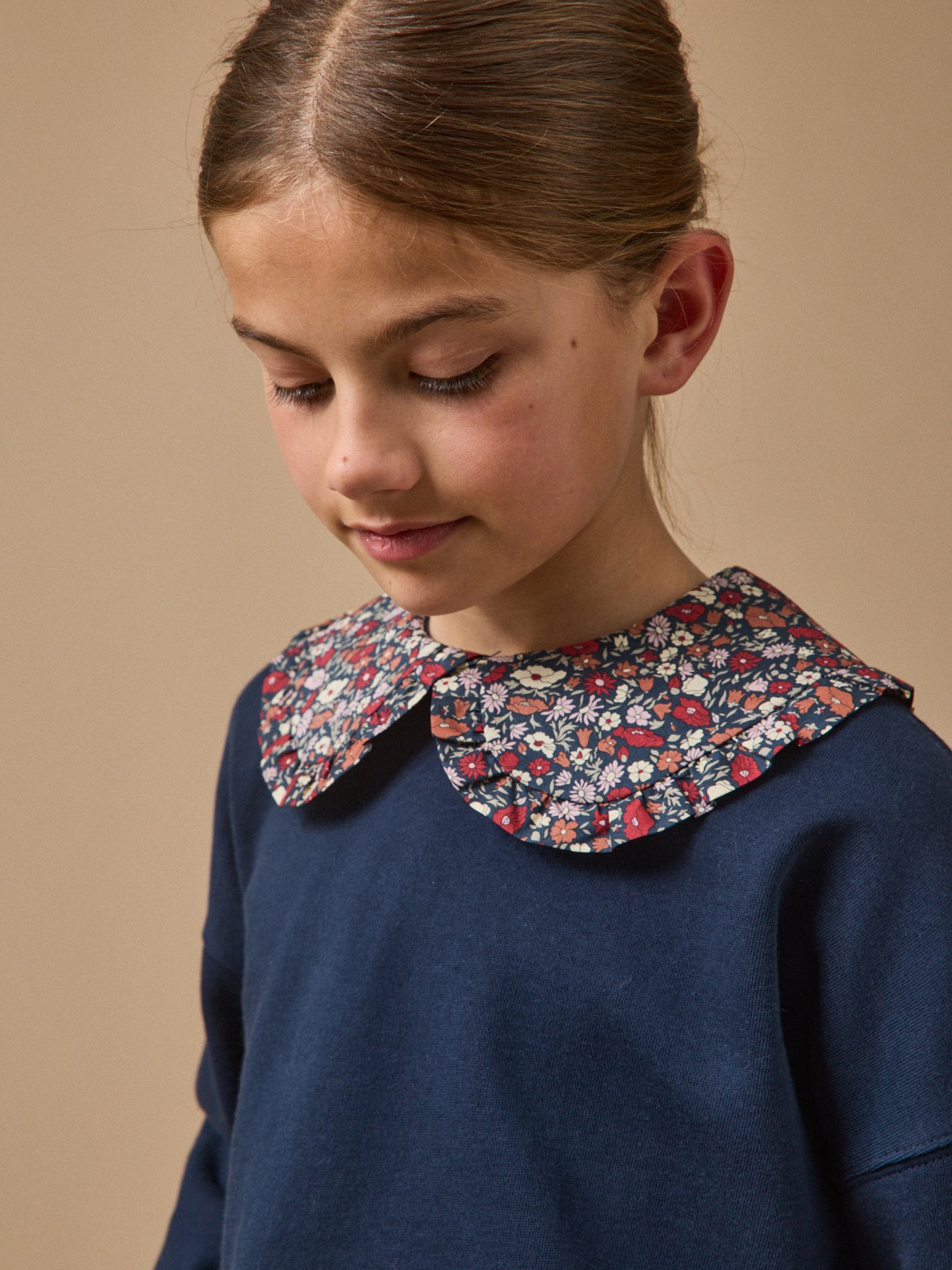 Mädchen-Sweatshirt mit Liberty®-Kragen