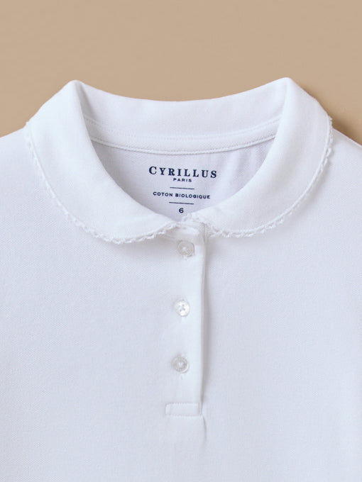 Mädchen-Poloshirt aus Pikeestrick – Bio-Baumwolle