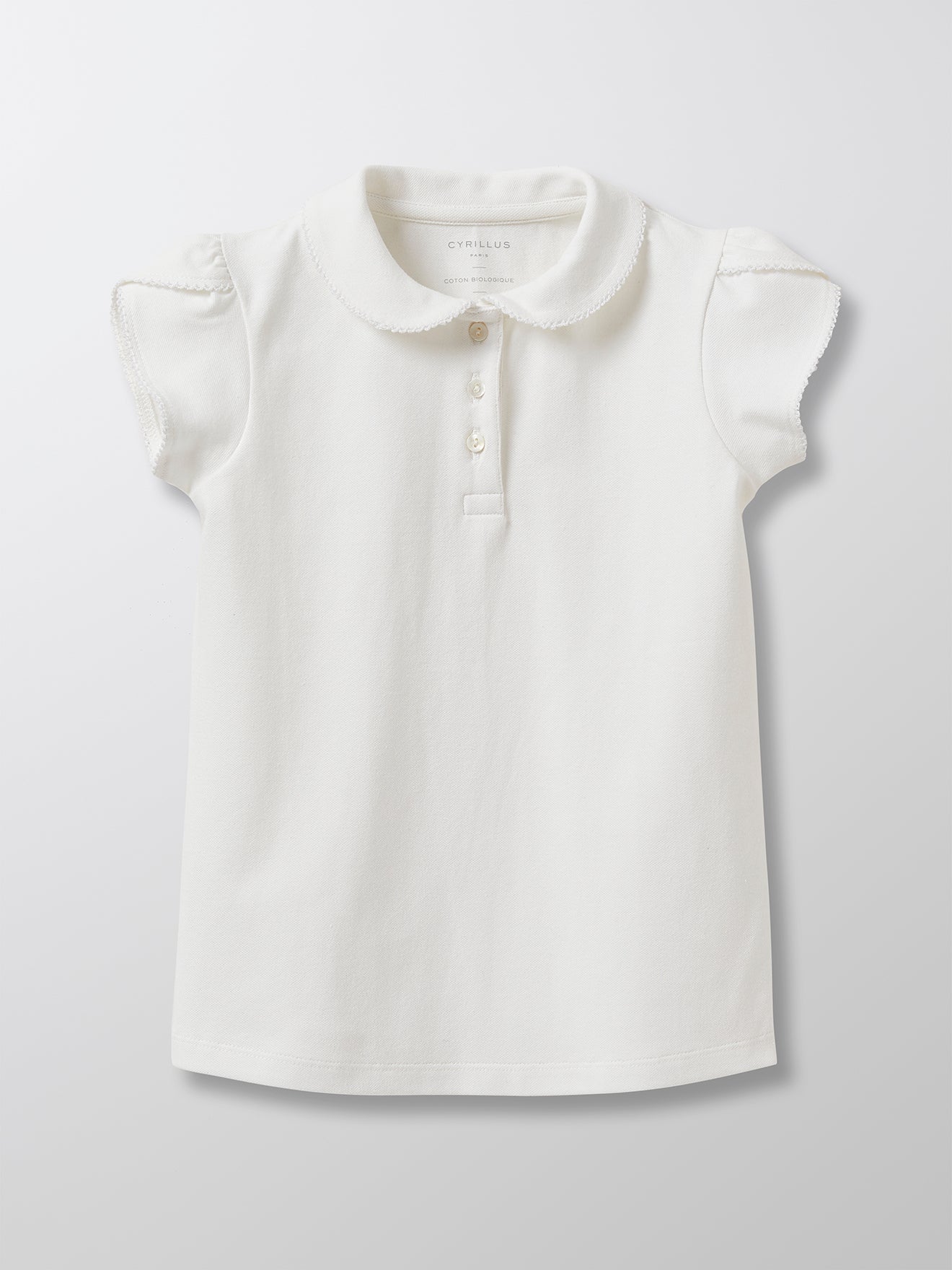 Mädchen-Poloshirt aus Pikeestrick aus Bio-Baumwolle