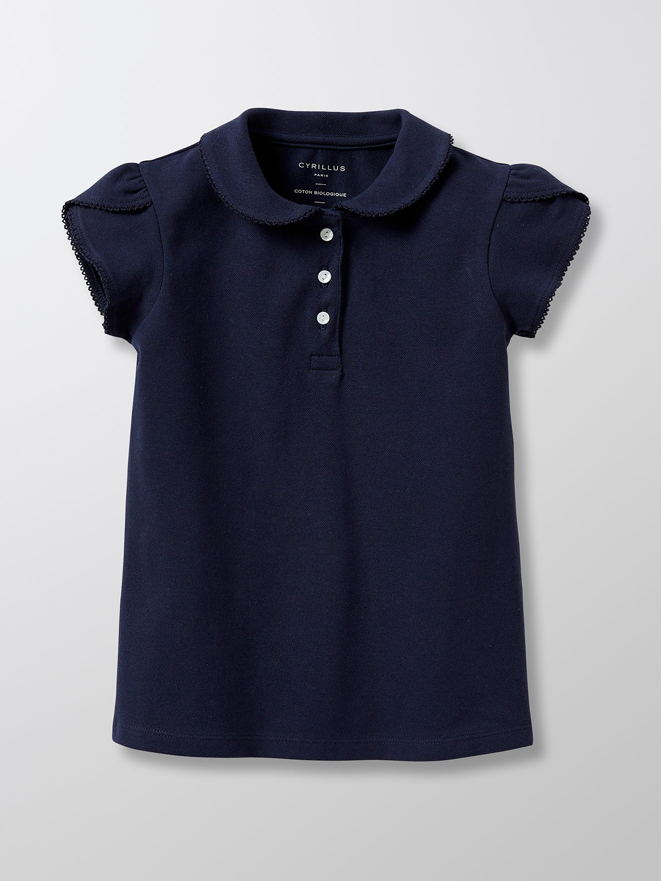 Mädchen-Poloshirt aus Pikeestrick aus Bio-Baumwolle