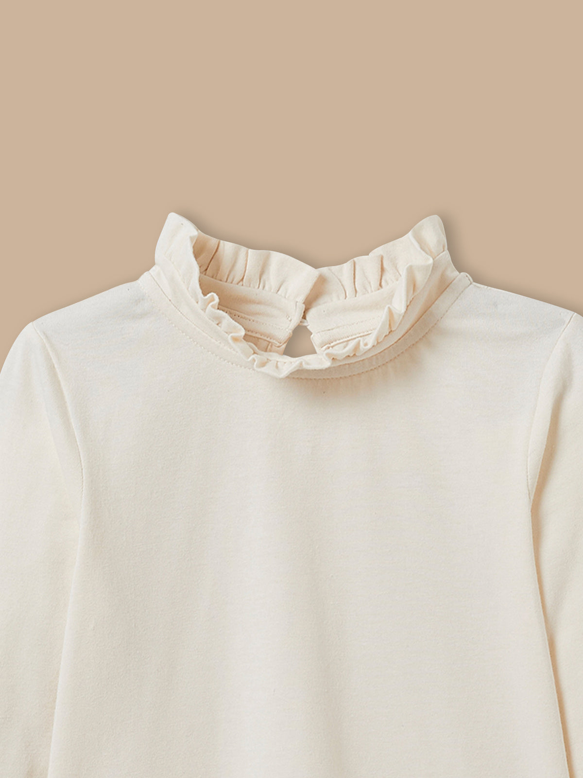 Mädchen-Shirt mit Stehkragen – Bio-Baumwolle