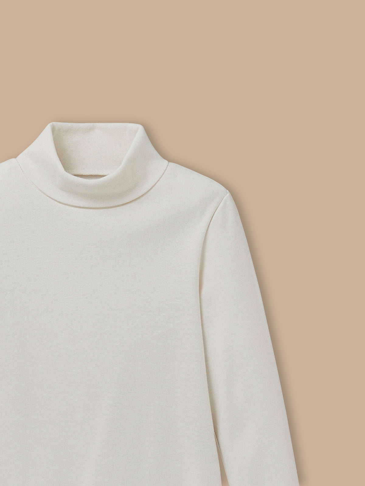 Mädchen-Unterziehpullover mit Stehkragen – Bio-Baumwolle