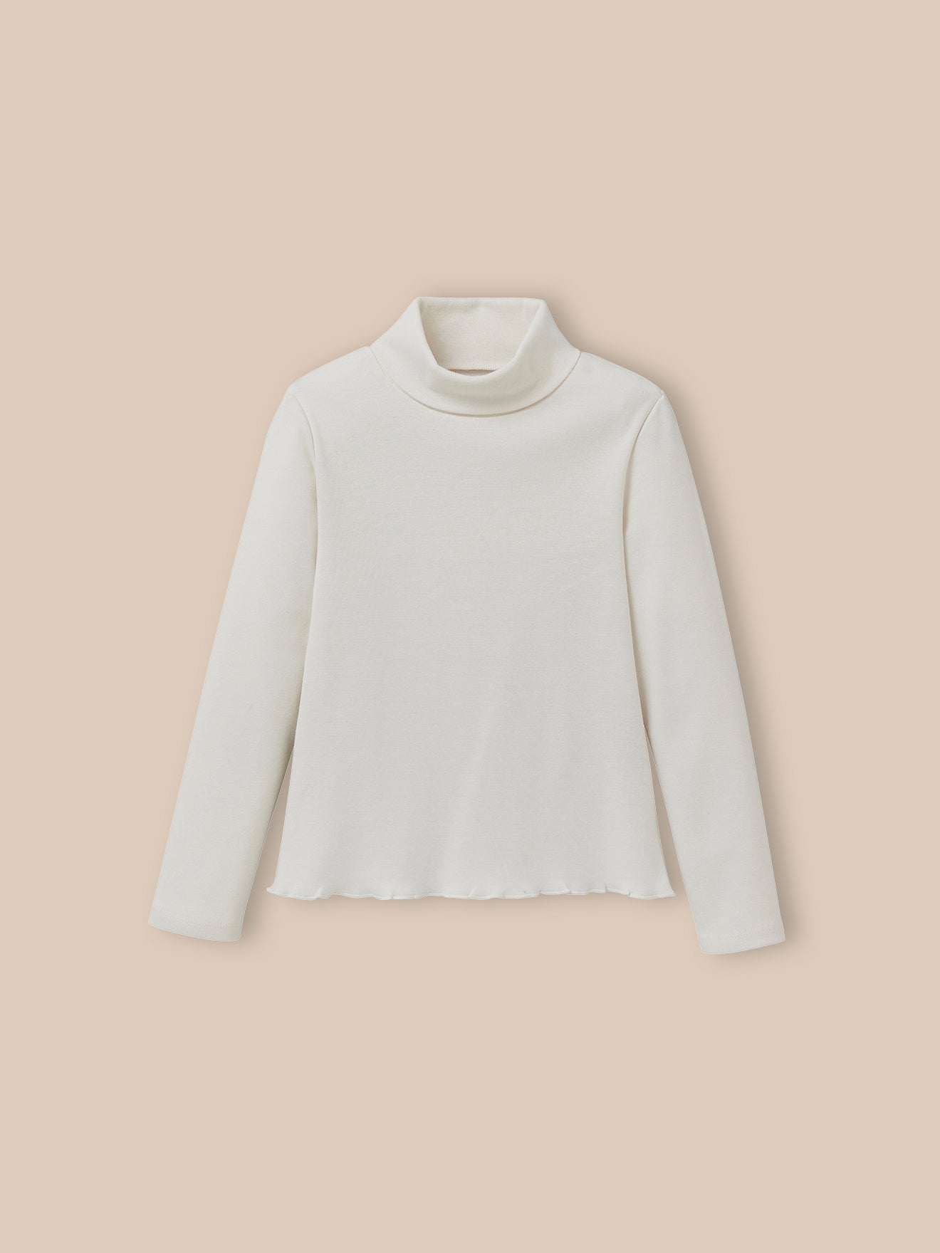 Mädchen-Unterziehpullover mit Stehkragen – Bio-Baumwolle