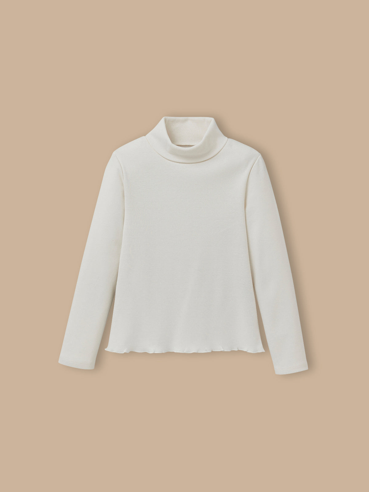 Mädchen-Unterziehpullover mit Stehkragen – Bio-Baumwolle