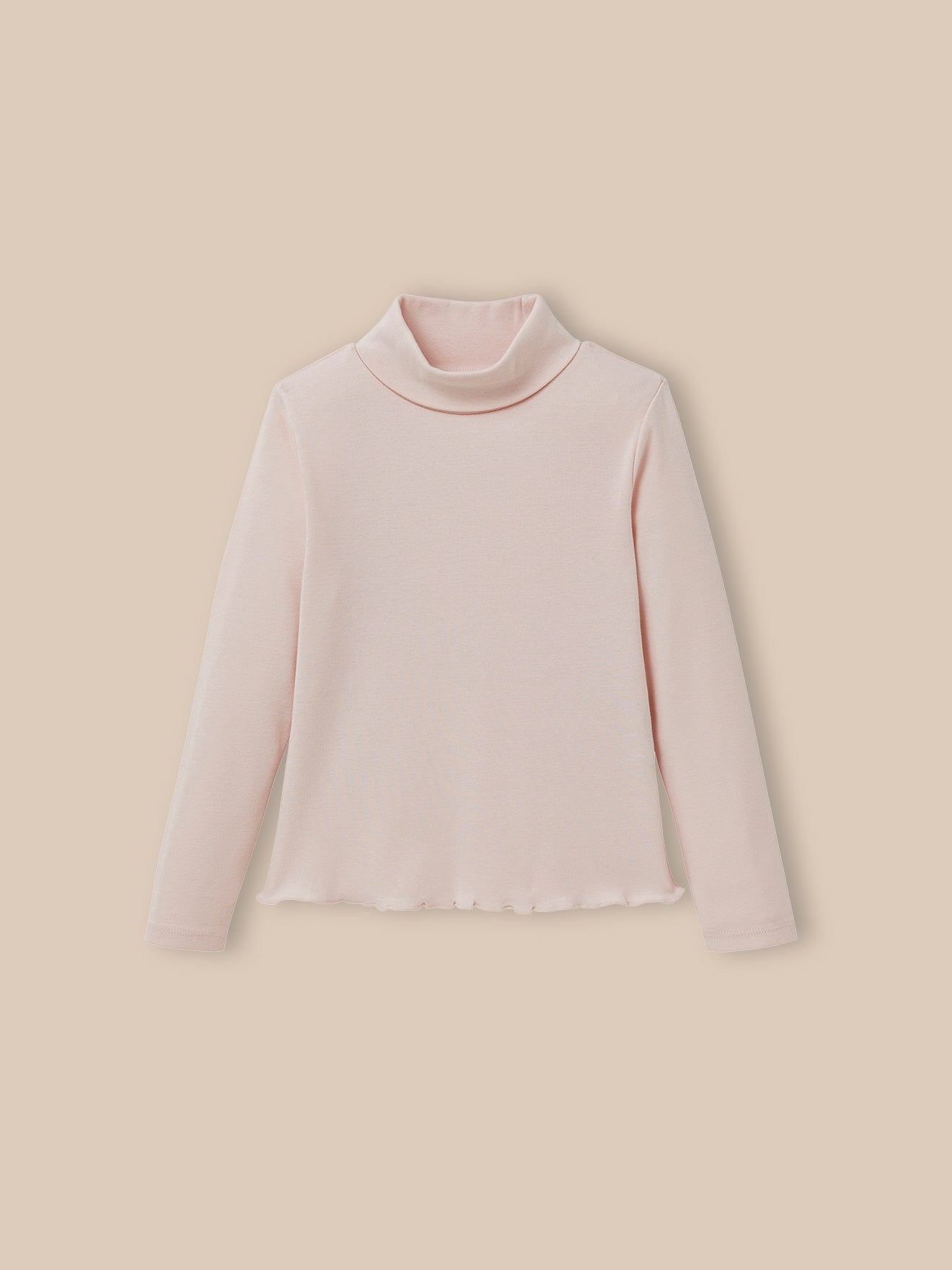Mädchen-Unterziehpullover mit Stehkragen – Bio-Baumwolle