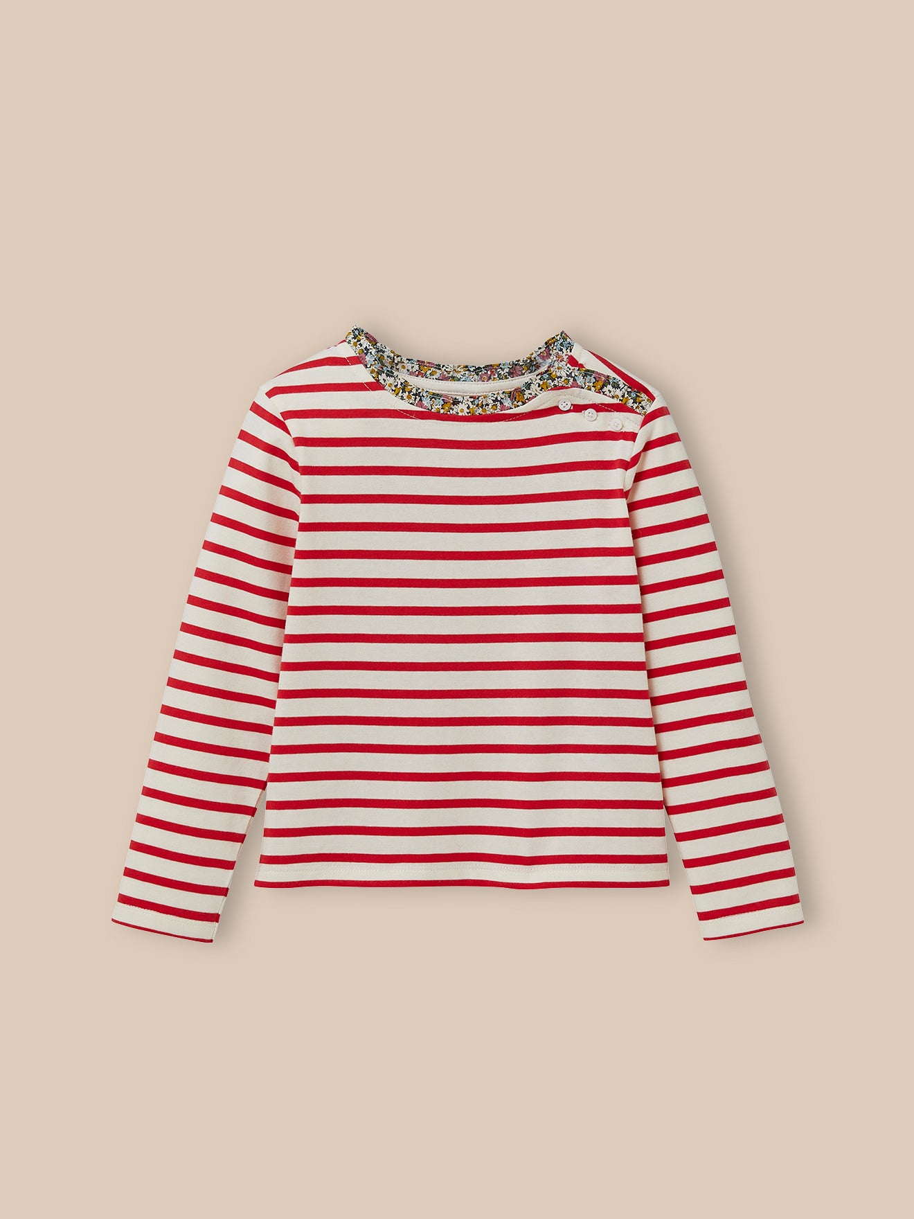 Mädchen-T-Shirt im Matrosenlook, aus Liberty®-Stoff, Bio-Baumwolle