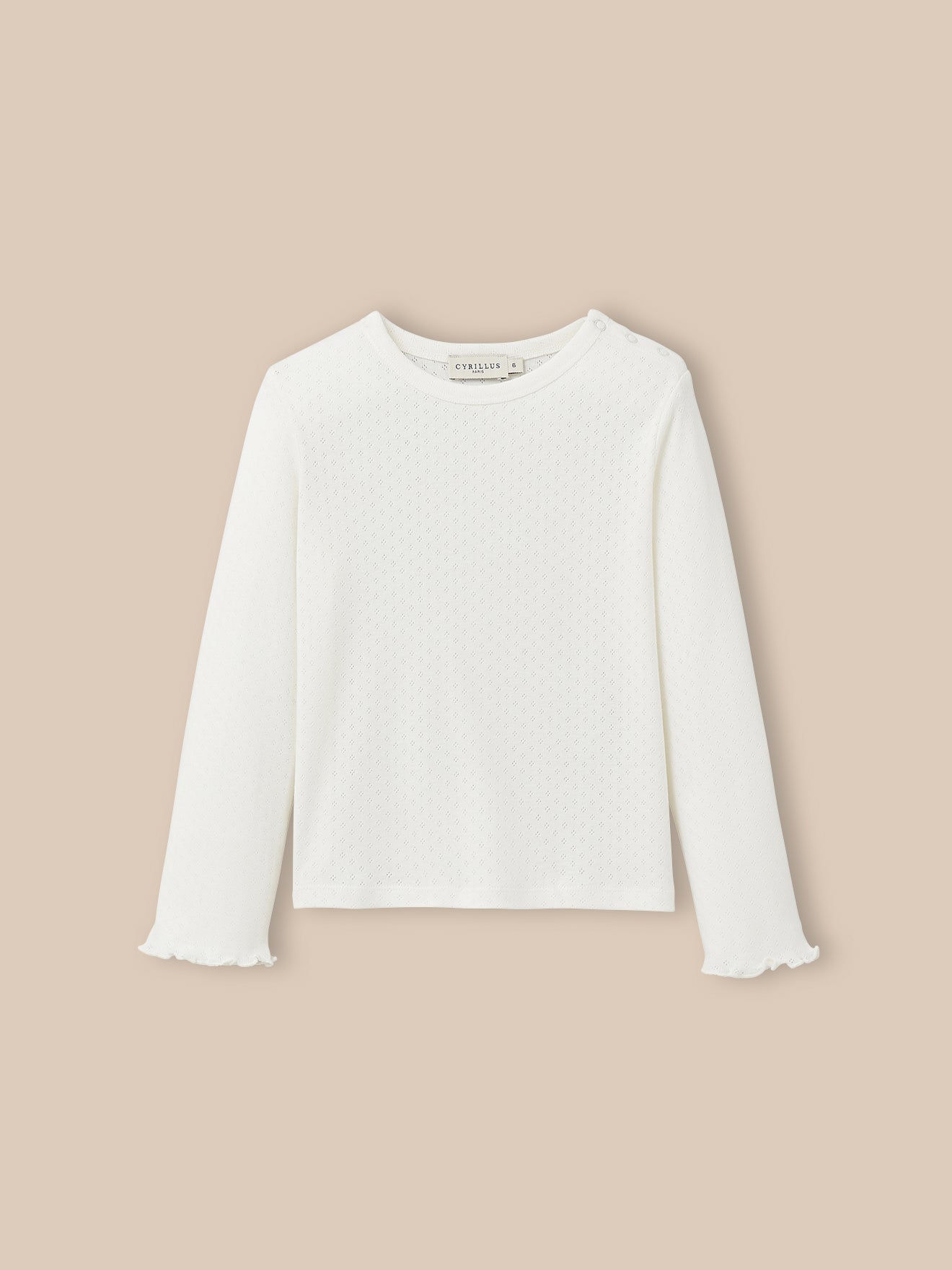 Mädchen-Shirt mit Lochmuster – Bio-Baumwolle