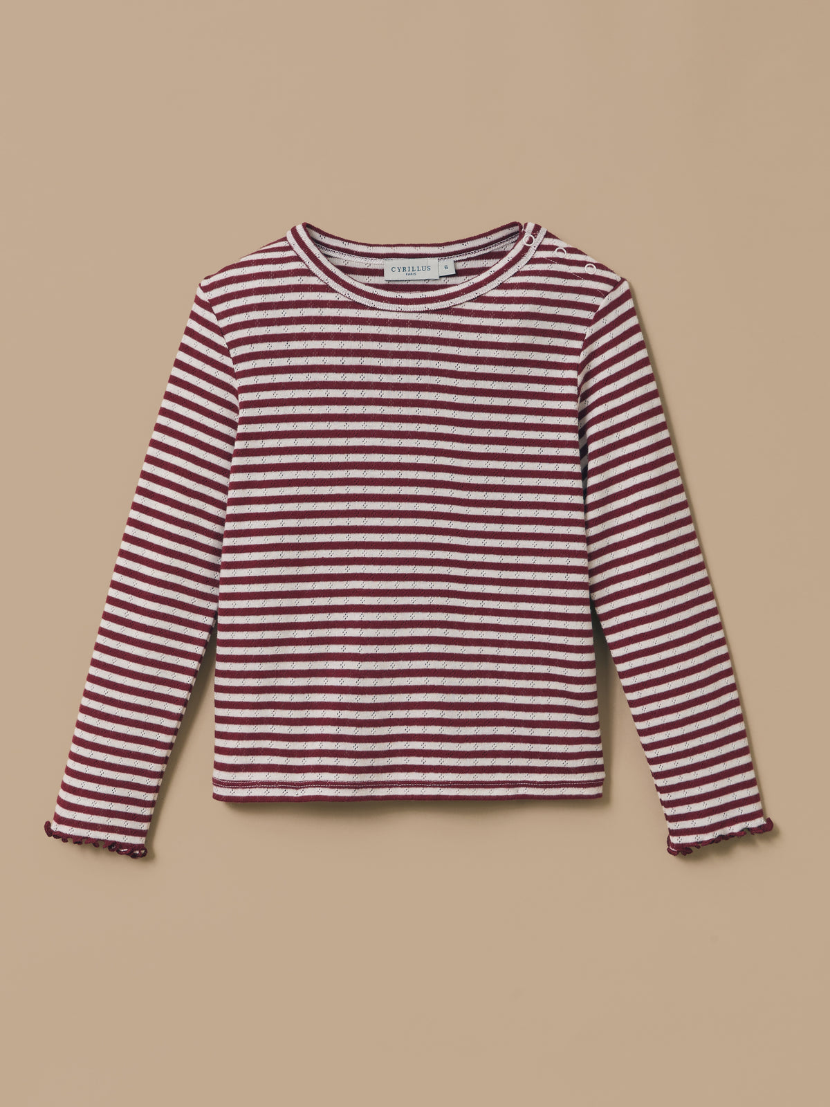 Mädchen-Shirt mit Lochmuster – Bio-Baumwolle
