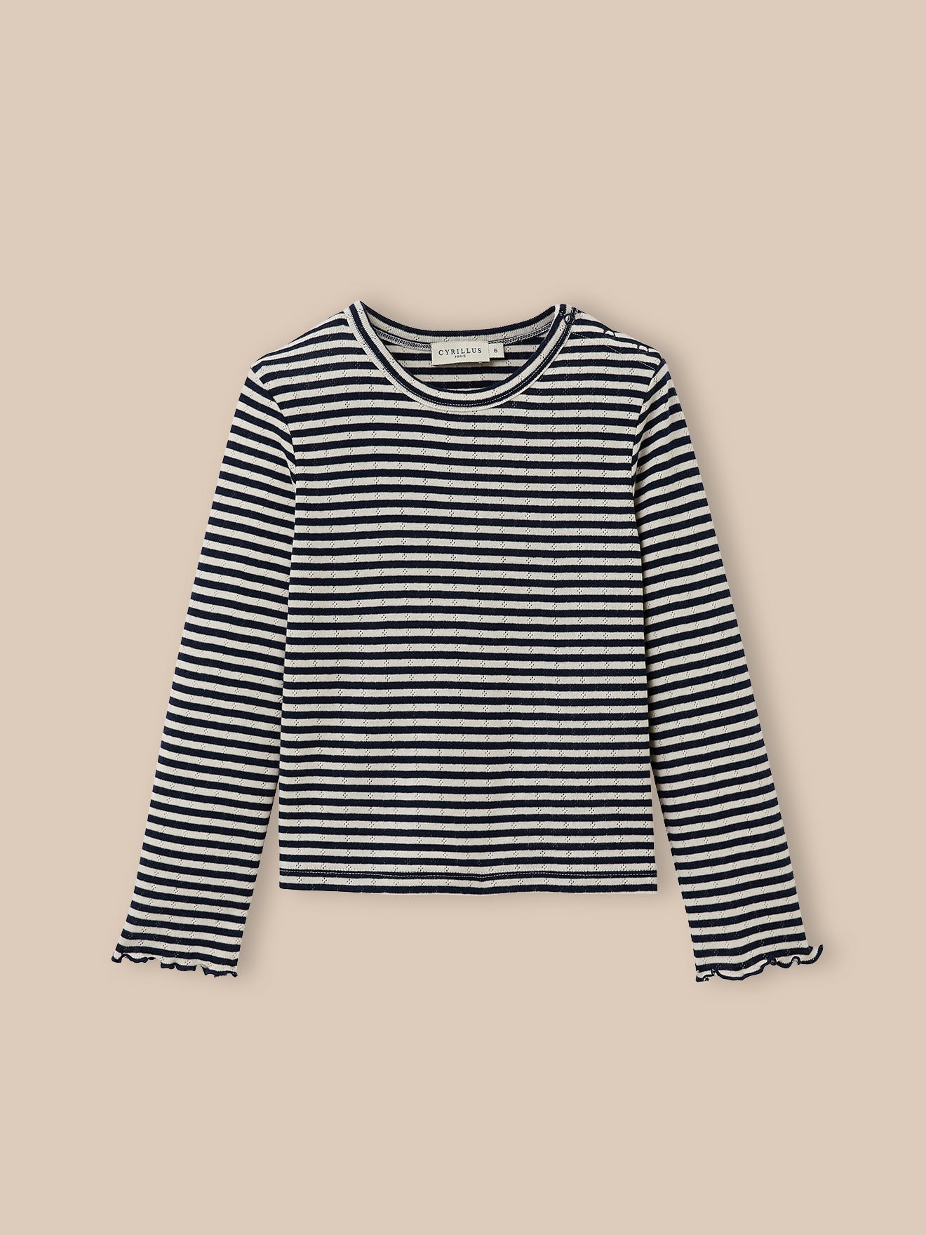 Mädchen-Shirt mit Lochmuster – Bio-Baumwolle