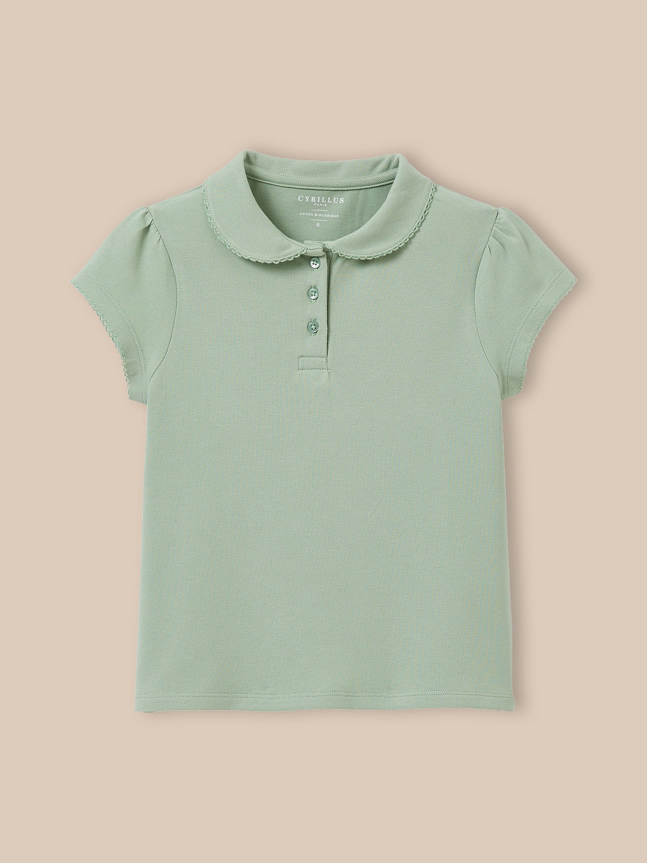 Mädchen-Poloshirt aus Pikeestrick – Bio-Baumwolle