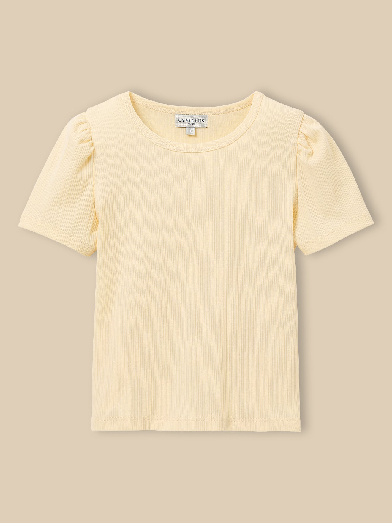 Mädchen T-Shirt aus Rippstrick – Bio-Baumwolle