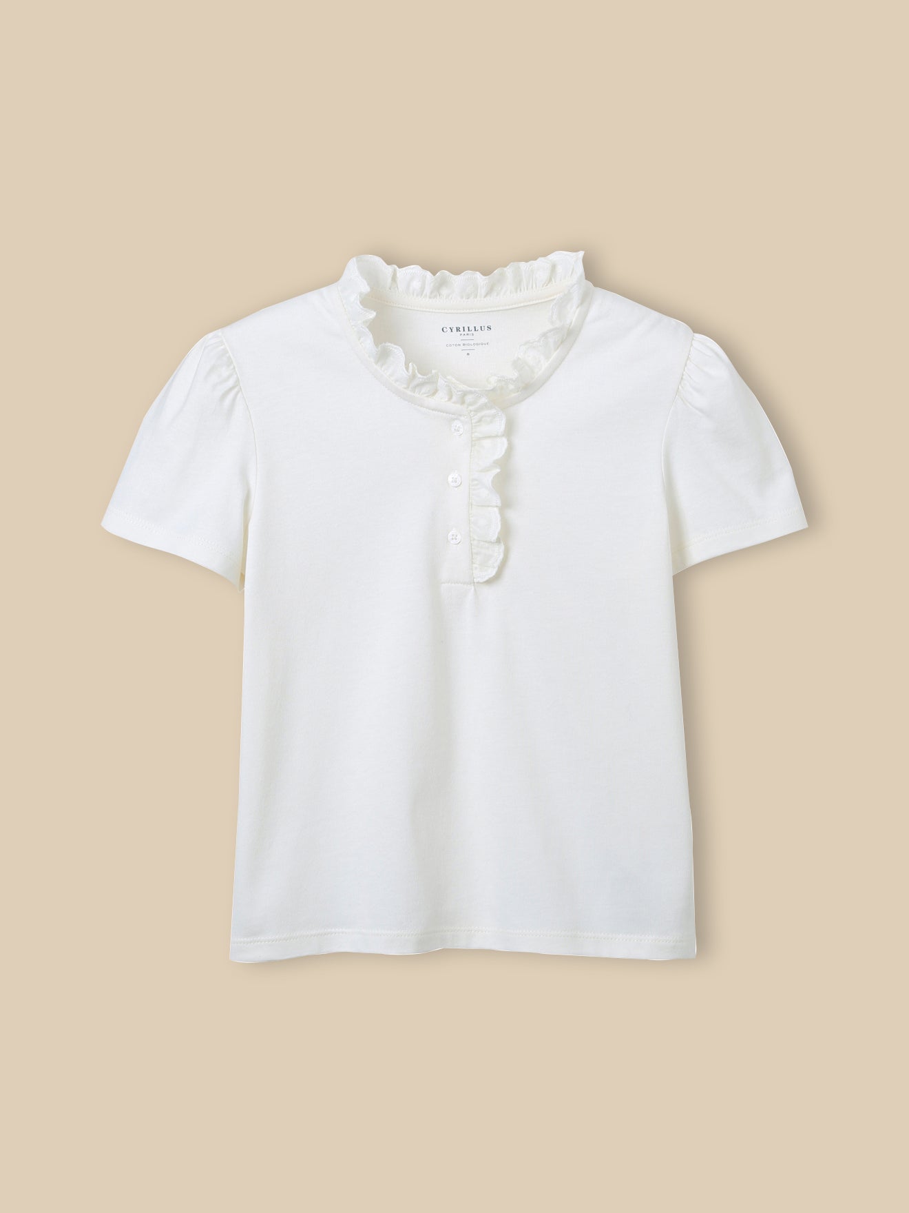 Mädchen T-Shirt mit Rüschenkragen – Kollektion « Junior »