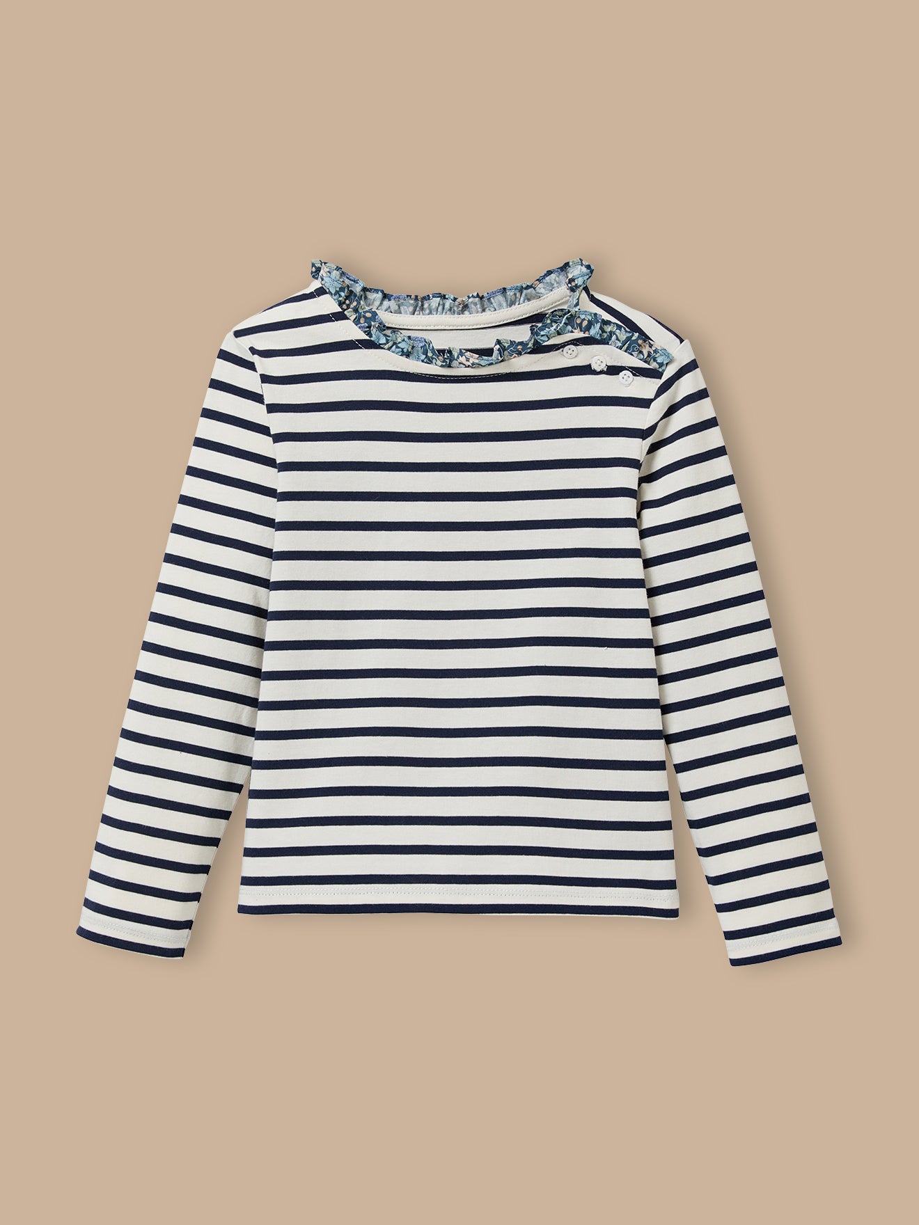Mädchenshirt im Matrosenlook mit Liberty®-Stoff