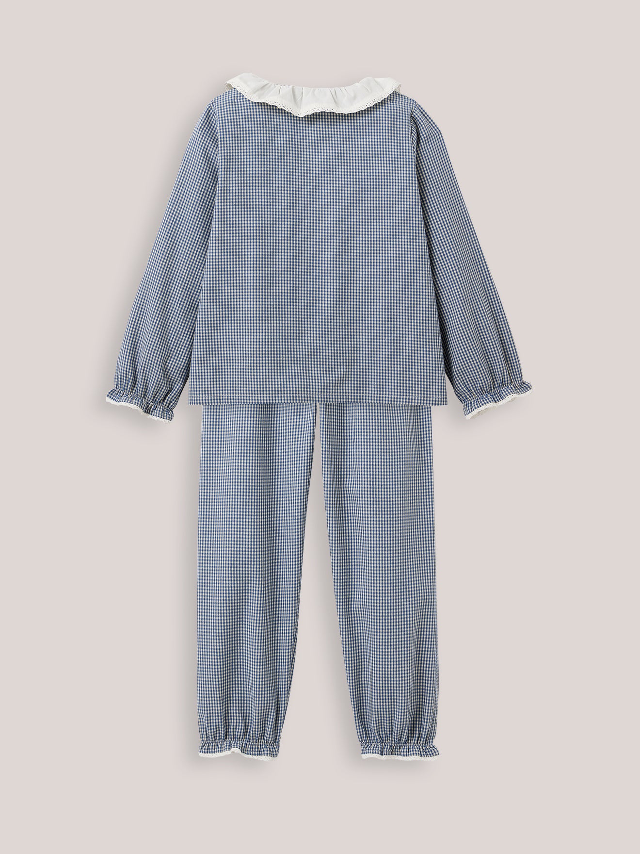 Mädchen-Pyjama aus Flanell mit Vichy-Karos