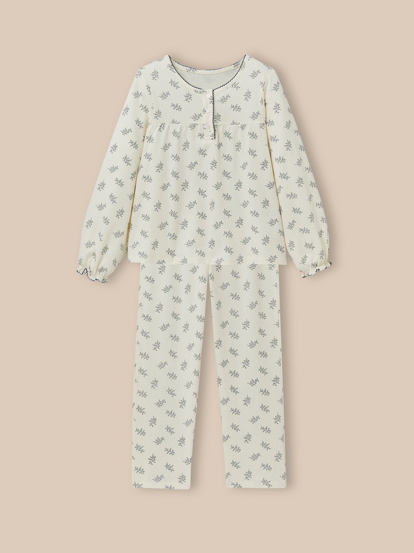 Mädchenpyjama, Dessin « Suzanne », Bio-Baumwolle