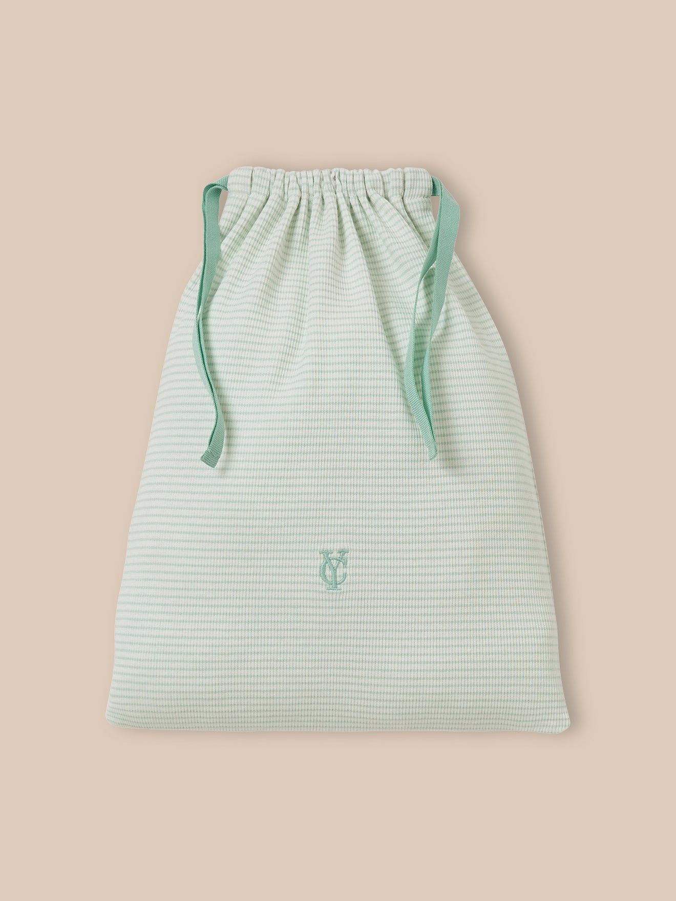 Gestreifter Mädchen-Pyjama in Rippstrick