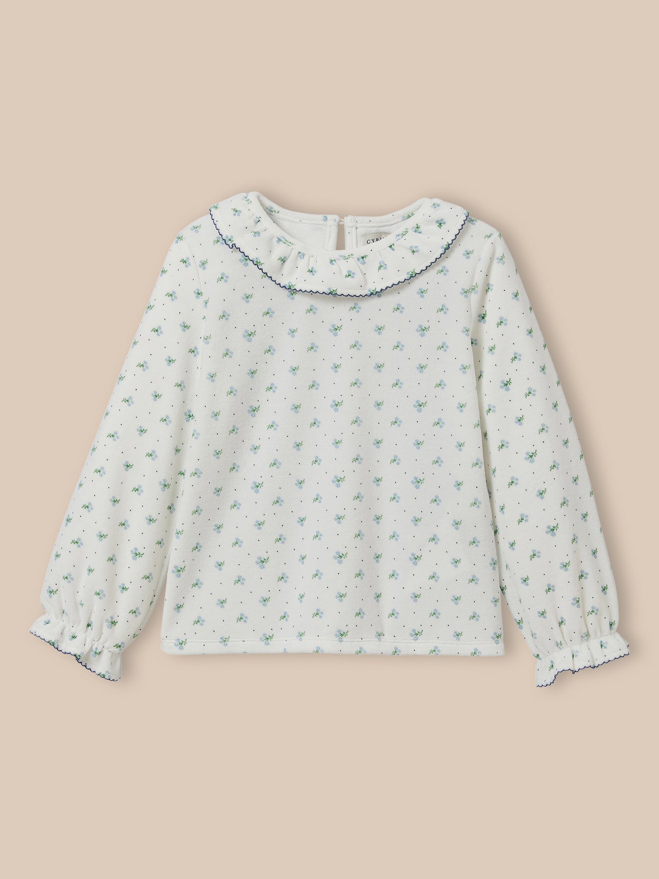 Mädchenpyjama, bedruckt, aus Velours