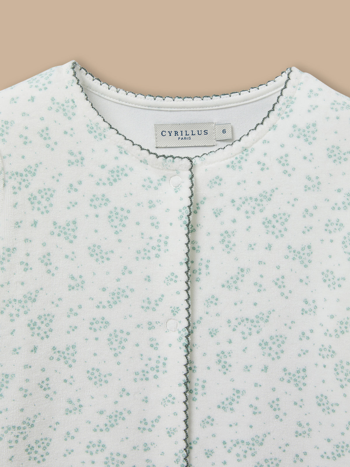 Mädchenpyjama, bedruckt, aus Velours