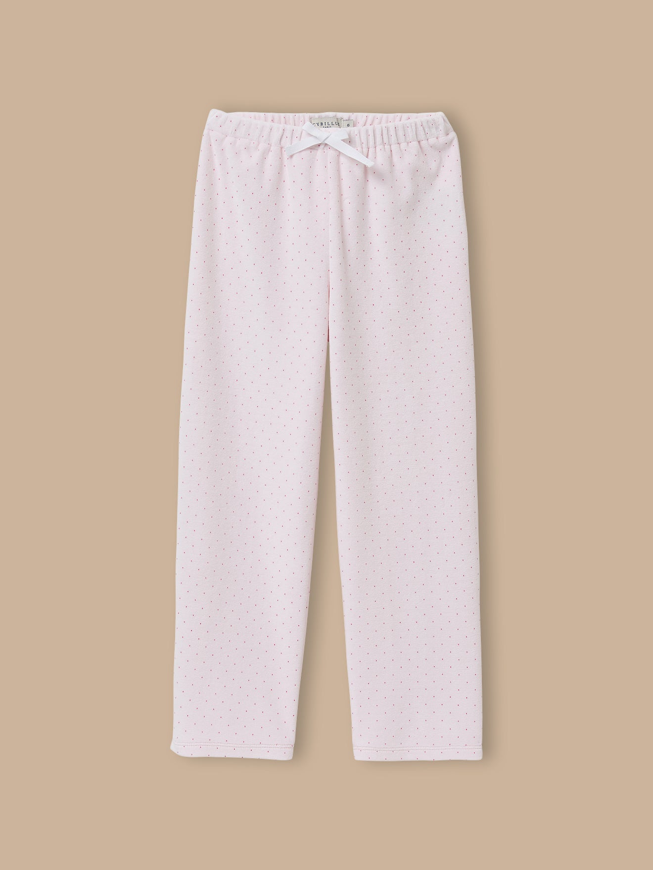 Mädchen-Pyjama aus Velours mit Tupfenprint