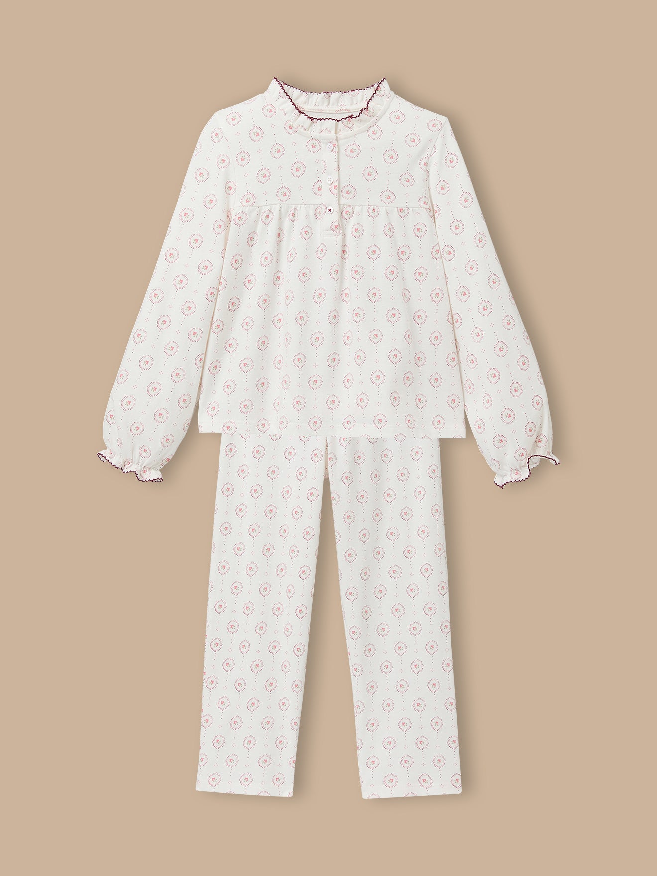 Mädchen-Pyjama aus bedrucktem Jersey