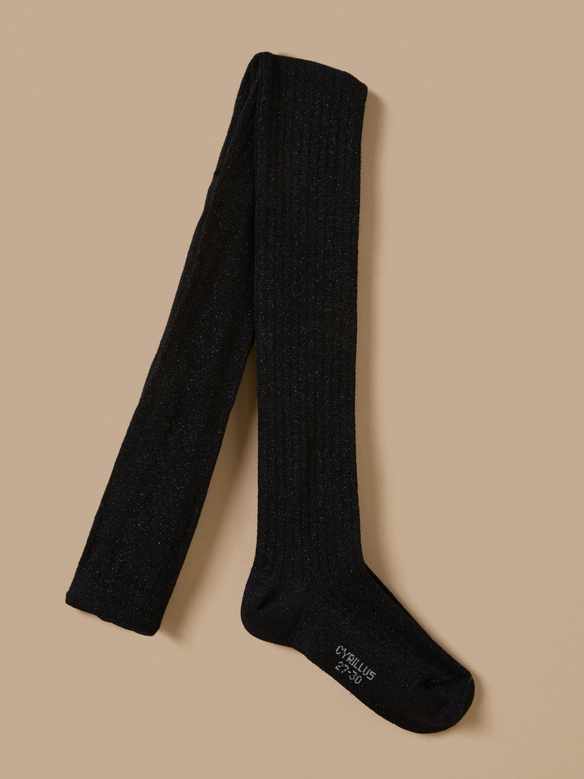 Mädchen-Strumpfhose aus Rippstrick mit Metallic-Fasern