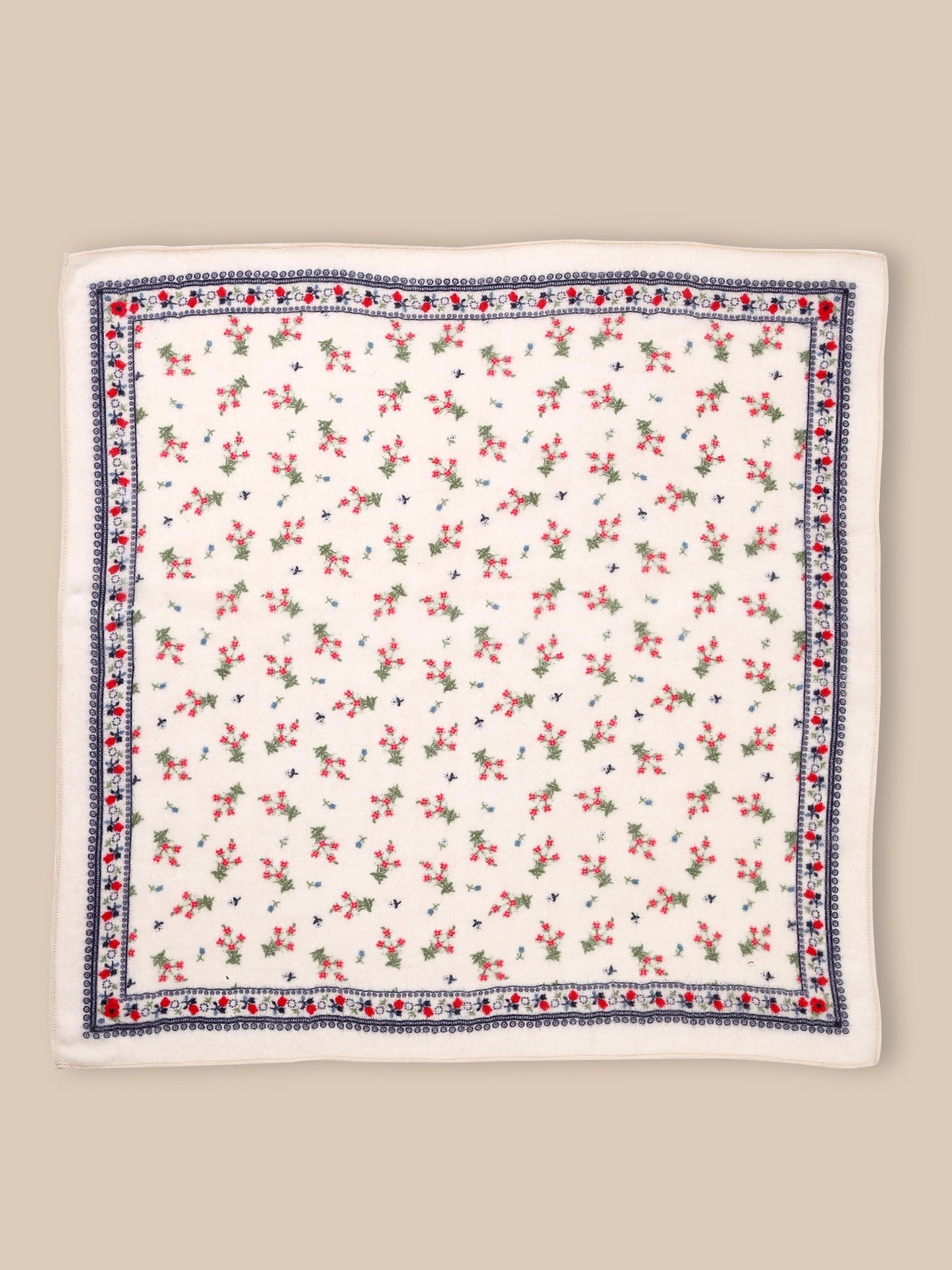 Mädchen-Schal « Knospen » aus Woll-Etamine