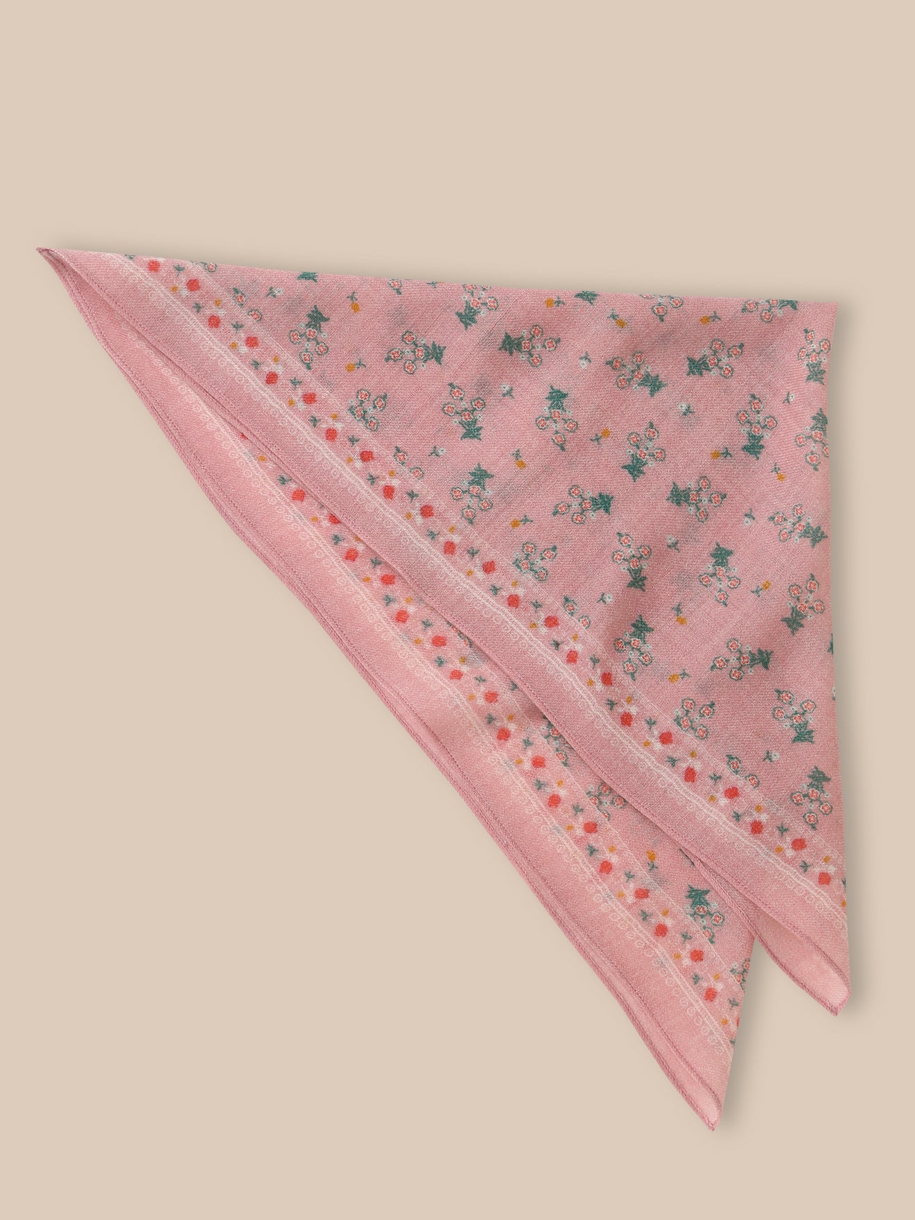 Mädchen-Schal « Knospen » aus Woll-Etamine
