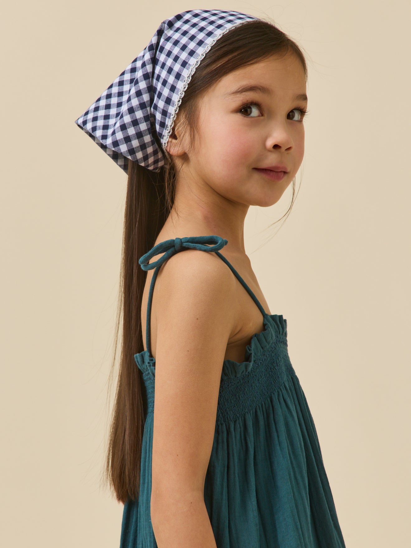 Mädchen-Schal mit Vichy-Karos