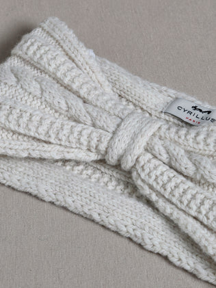 Mädchen-Bandana aus RWS*-Wolle mit Zopfmuster