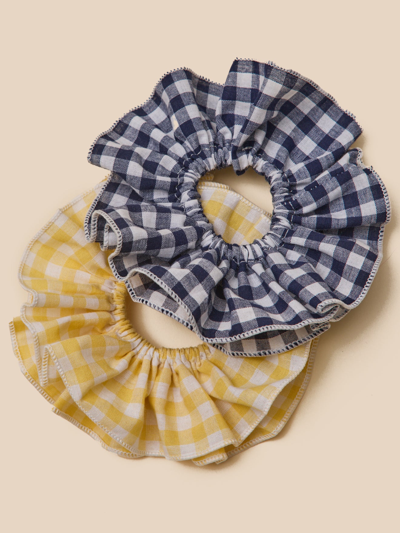 Mädchen-Haargummis aus Vichy-Stoff, 2er-Set