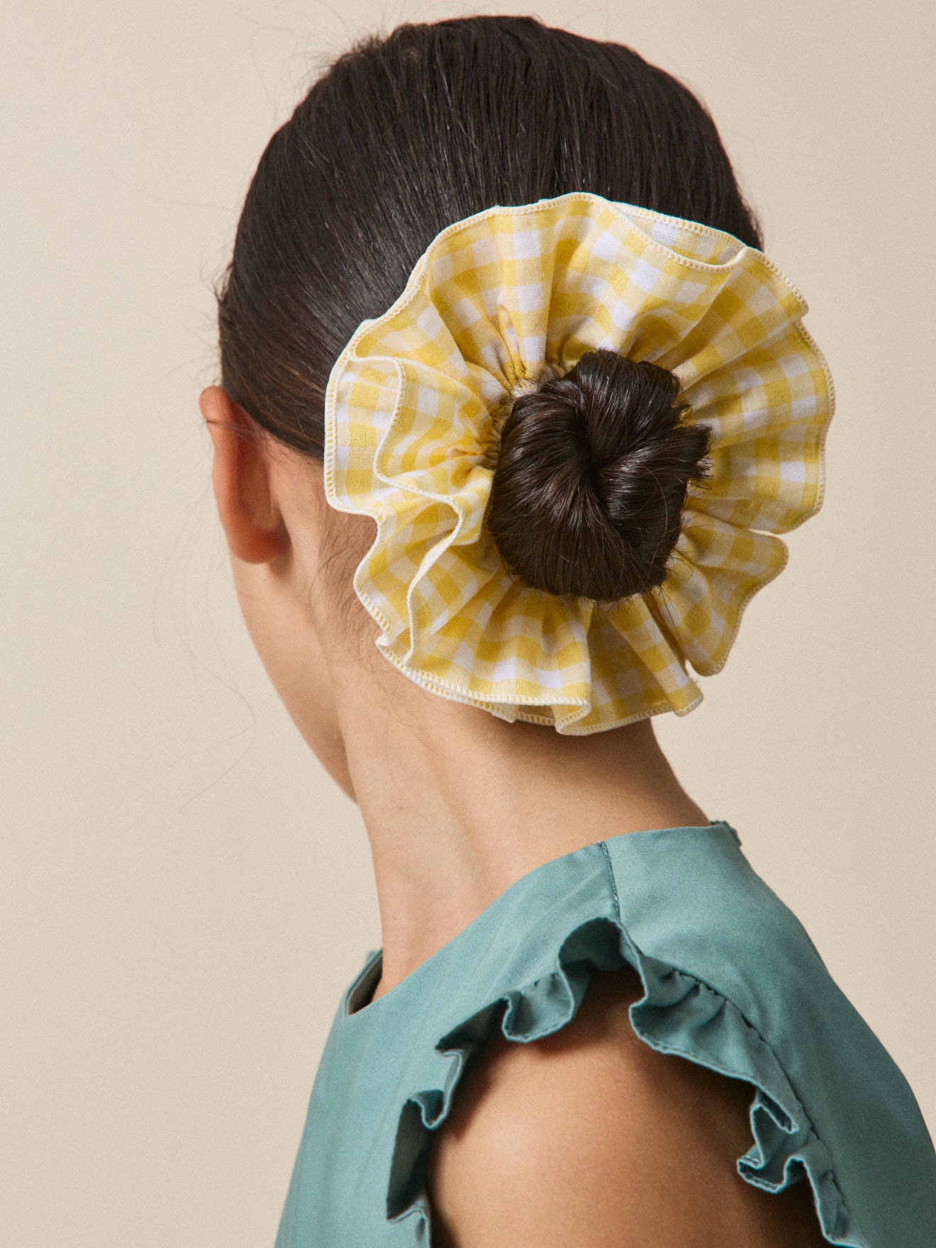 Mädchen-Haargummis aus Vichy-Stoff, 2er-Set