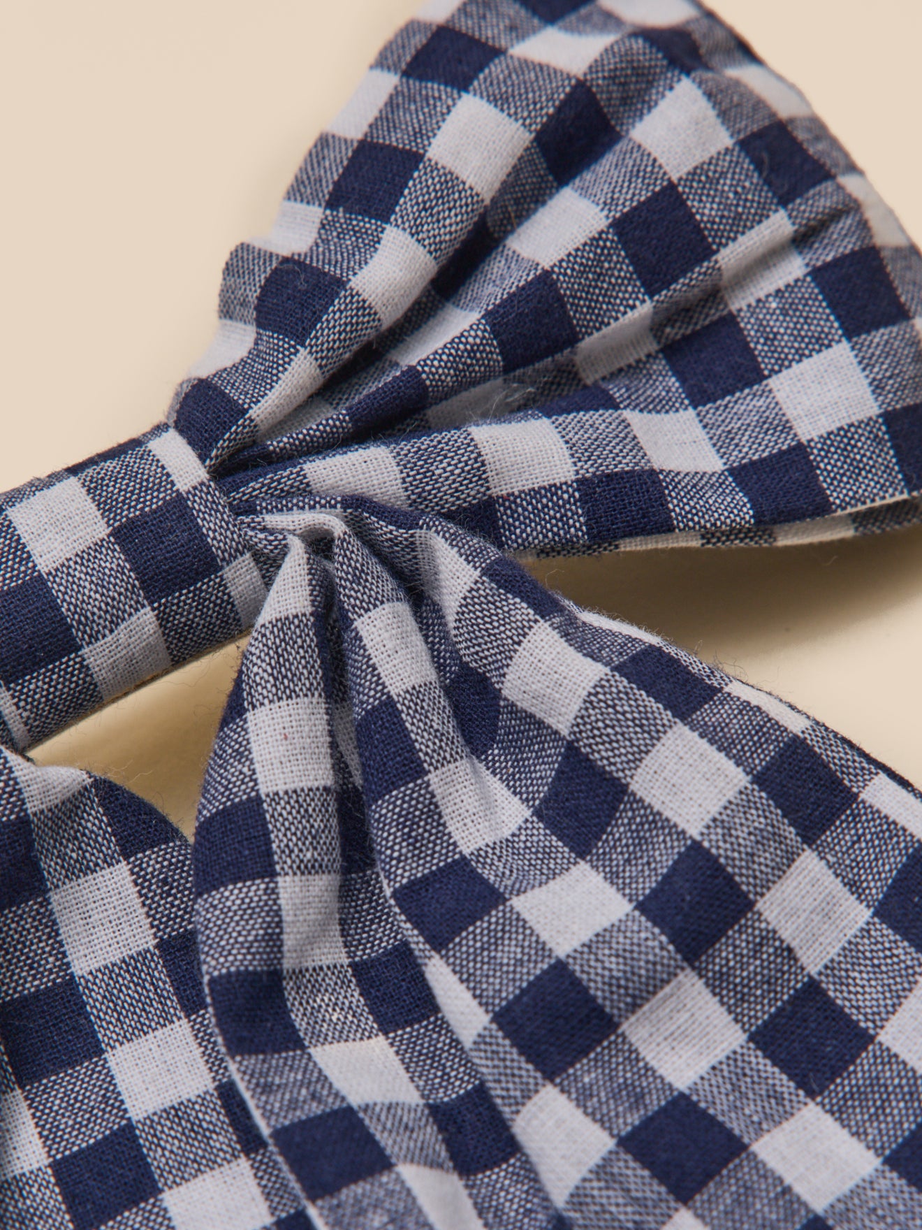 Mädchen-Haarspange mit großer Schleife aus Vichy-Stoff