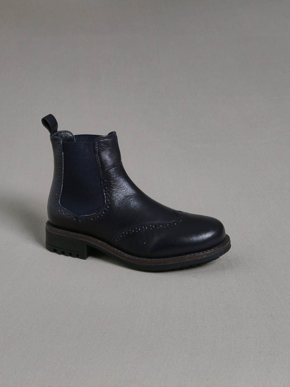Mädchen-Boots aus Leder mit geblümter Kappe