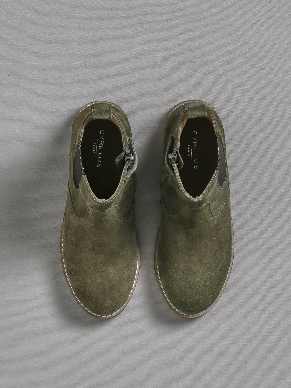 Mädchen-Chelsea-Boots aus Veloursleder